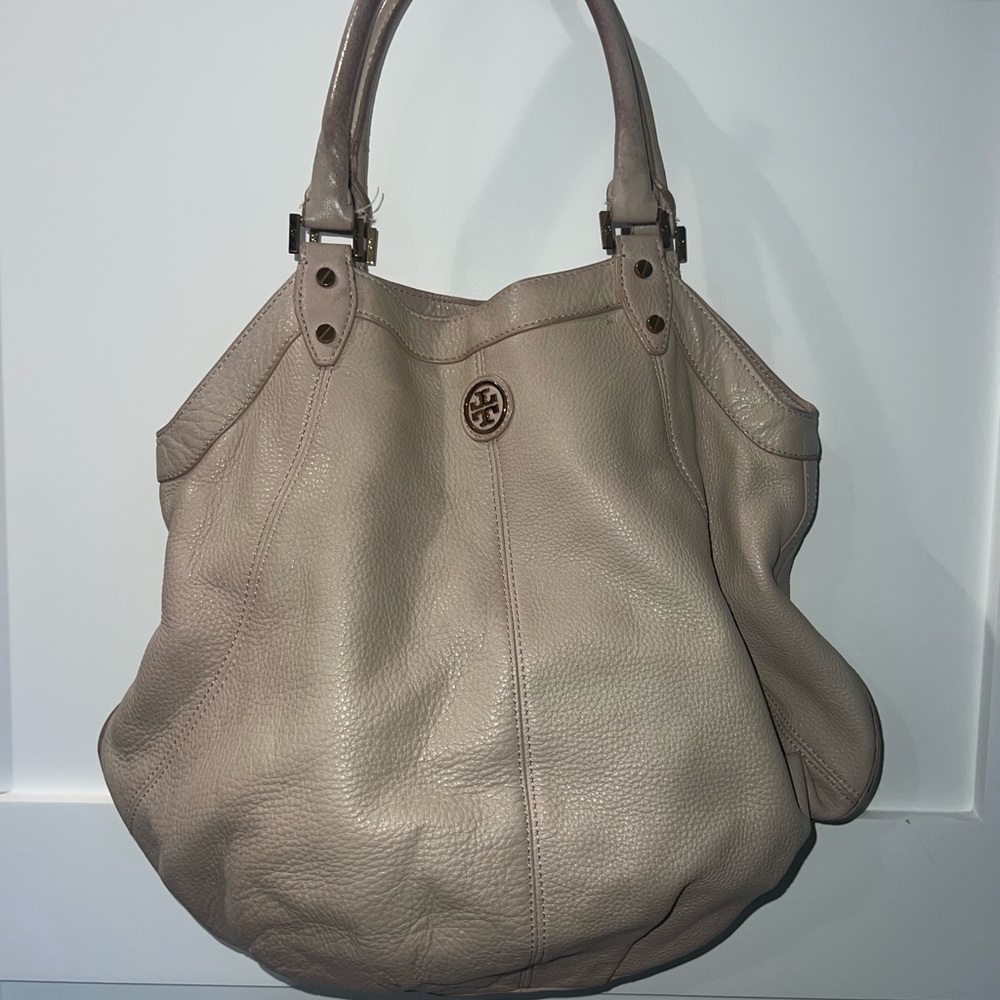 Tory Burch Beige Leather Shoulder Bag
